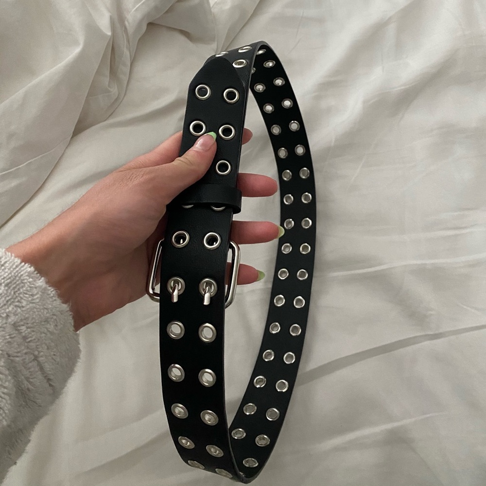 Black belt with silver details